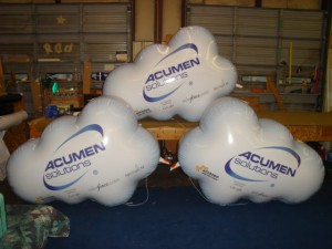 cloud balloons with logo